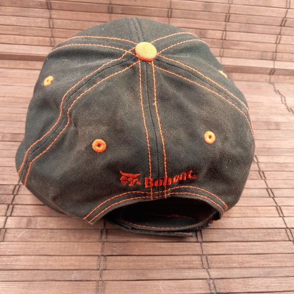 Bobcat Liquid Metal Black Orange Hat Baseball Cap 250296 - Picture 6 of 13
